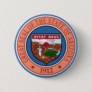 Seal of Arizona State USA Button
