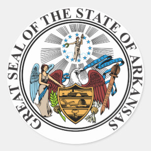 Seal of Arkansas State USA Round Sticker