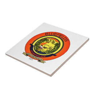 Seal of Bluefields, Nicaragua Ceramic Tile