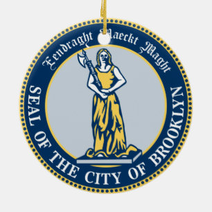 Seal of Brooklyn (Borough in New York City) Ceramic Ornament