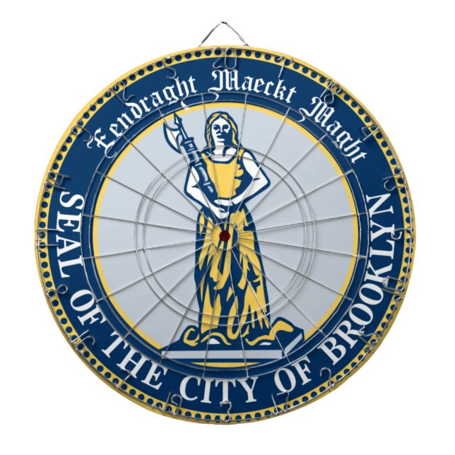 Seal of Brooklyn (Borough in New York City) Dartboard (Front)