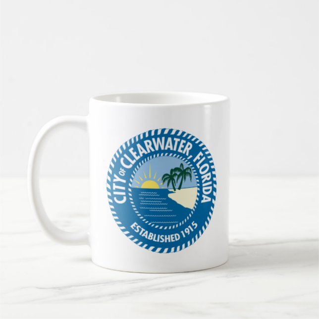 Seal of Clearwater, Florida Coffee Mug (Left)