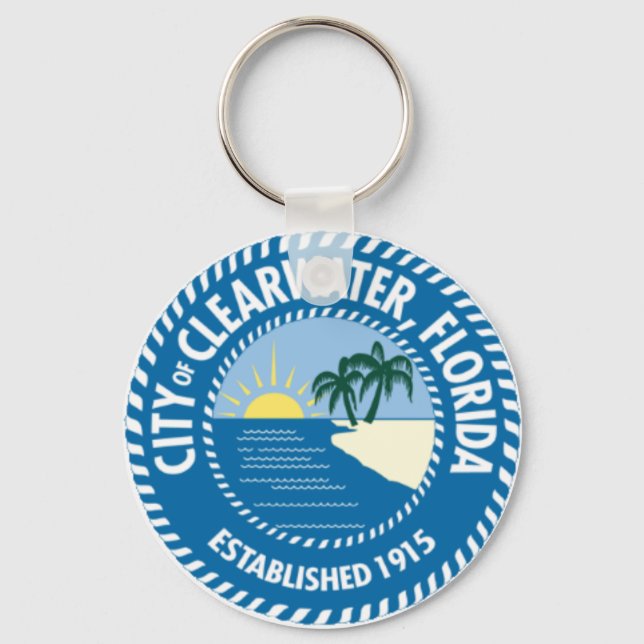 Seal of Clearwater, Florida Key Ring (Front)