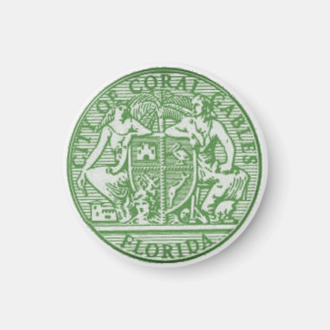 Seal of Coral Gables, Florida Magnet (Front)