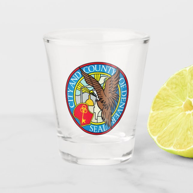 Seal of Denver, Colorado Shot Glass (Front)