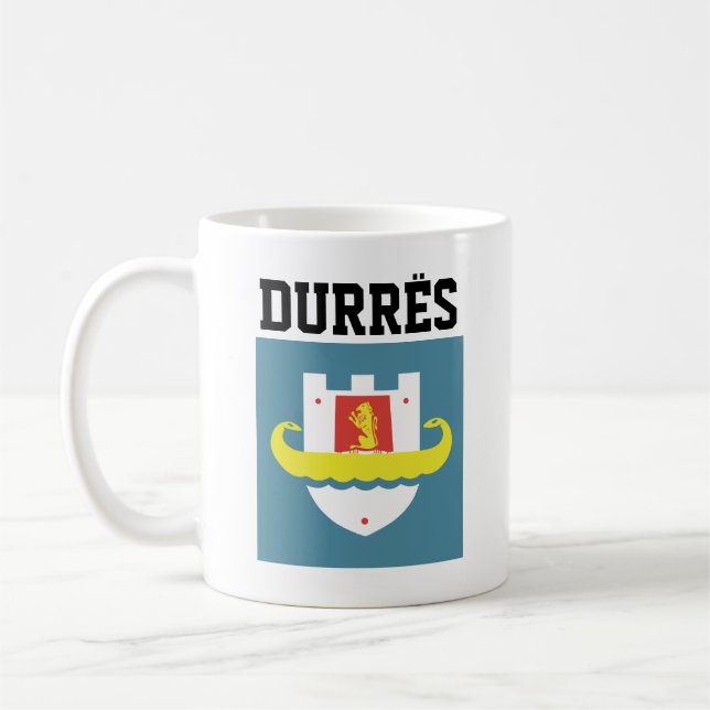 Seal of Durrës, Albania Coffee Mug (Left)