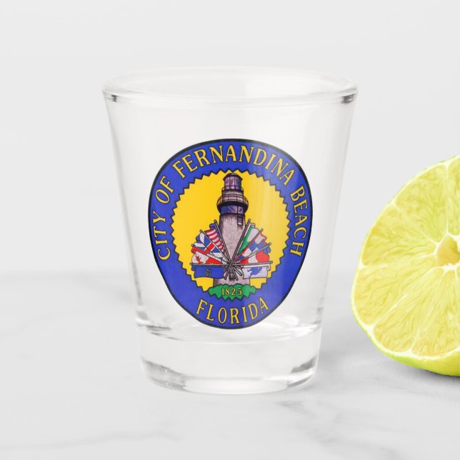 Seal of Fernandina Beach, Florida Shot Glass (Front)