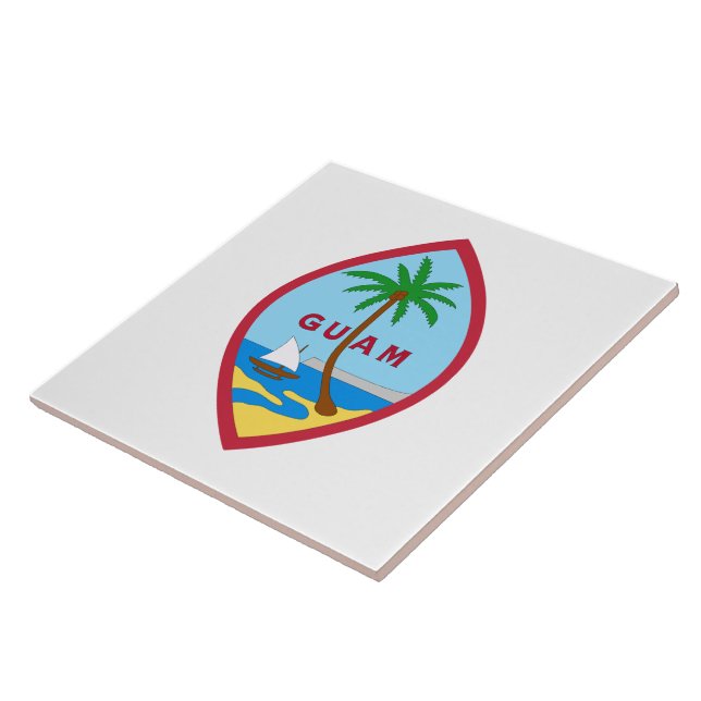 Seal of Guam Ceramic Tile (Side)