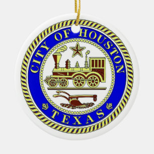 Seal of Houston Ceramic Tree Decoration