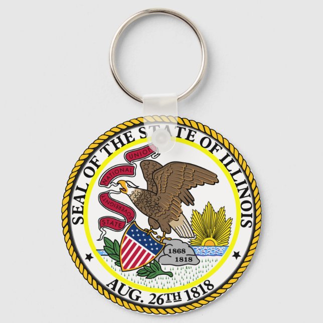 Seal of Illinois Key Ring (Front)