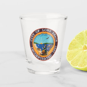 Seal of Long Beach, California Shot Glass