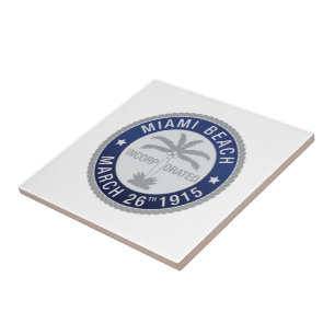 Seal of Miami Beach, Florida Ceramic Tile