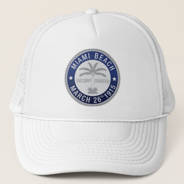 Seal of Miami Beach, Florida Trucker Hat (Front)