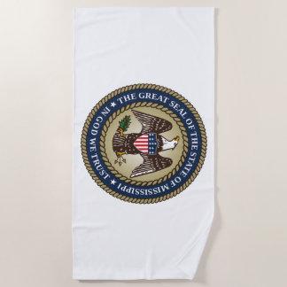 Seal of Mississippi Beach Towel