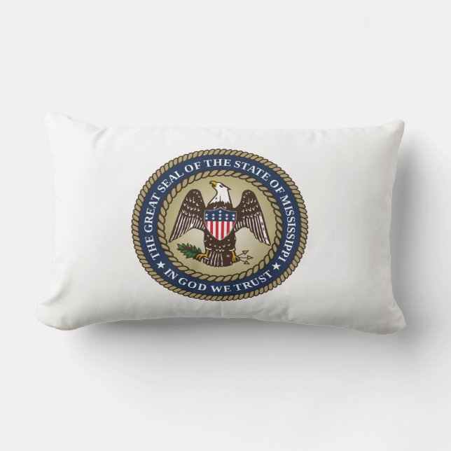 Seal of Mississippi (US State) Lumbar Cushion (Front)