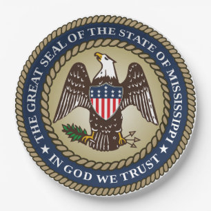 Seal of Mississippi (US State) Paper Plate