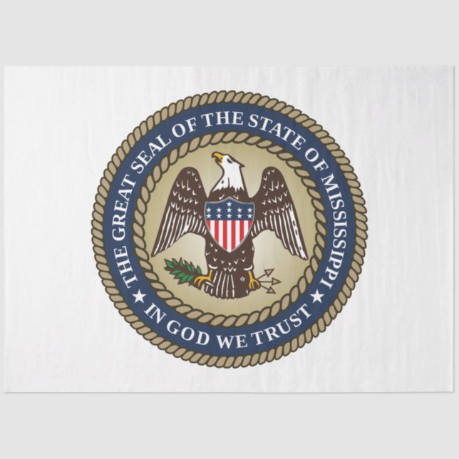 Seal of Mississippi (US State) Tissue Paper (Front)