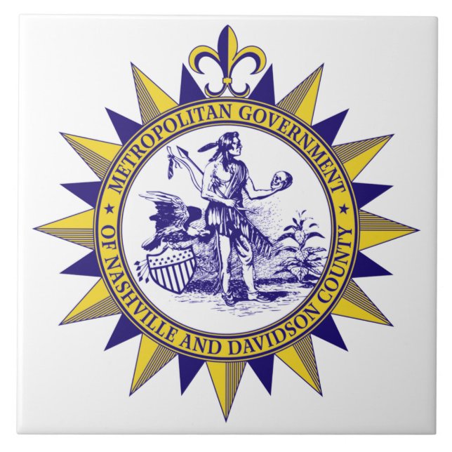 Seal of Nashville (Tennessee) Ceramic Tile (Front)