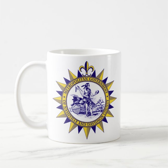 Seal of Nashville, Tennessee Coffee Mug (Left)