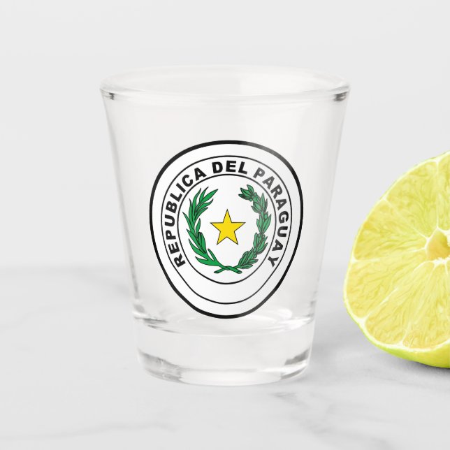 Seal of Paraguay Shot Glass (Front)