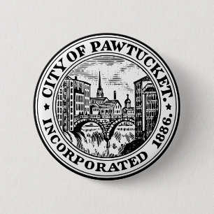 Seal of Pawtucket, Rhode Island 6 Cm Round Badge