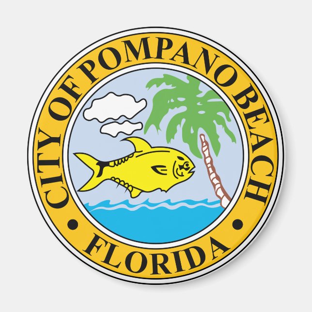 Seal of Pompano Beach, Florida Magnet (Front)