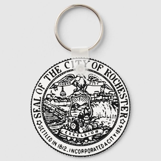 Seal of Rochester, NY Key Ring (Front)