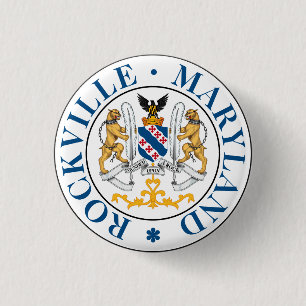 Seal of Rockville, Maryland  3 Cm Round Badge