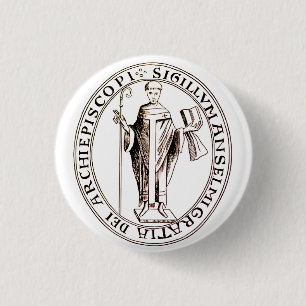 Seal of Saint Anselm of Canterbury 3 Cm Round Badge