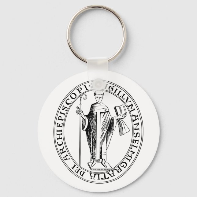 Seal of Saint Anselm of Canterbury Key Ring (Front)