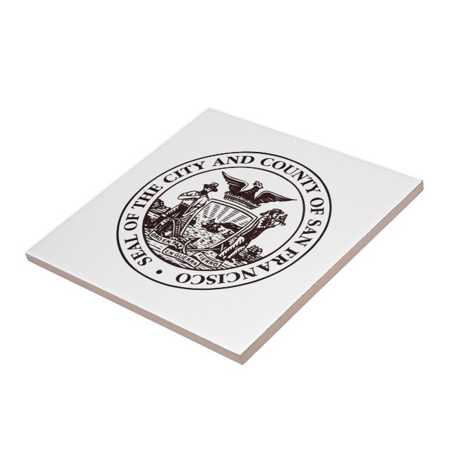 Seal of San Francisco, CA Ceramic Tile (Side)