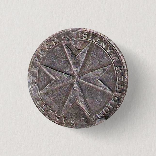 Seal of St. Stephen Tuscany Medici 3 Cm Round Badge (Front)