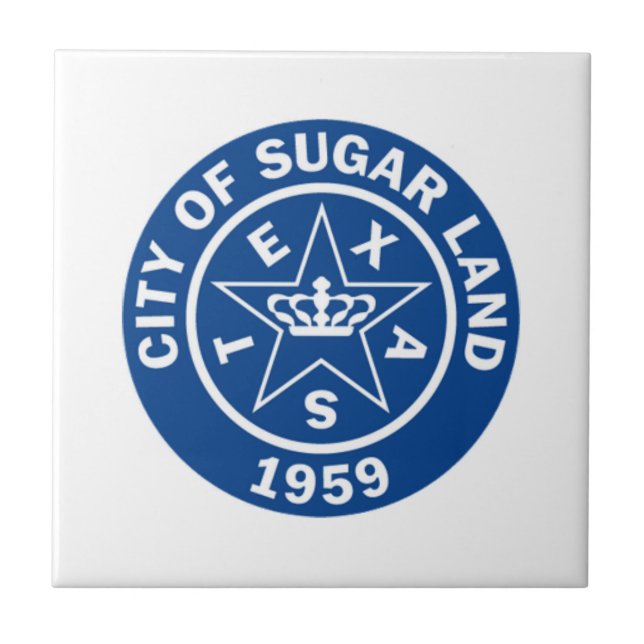 Seal of Sugar Land (Texas) Ceramic Tile (Front)