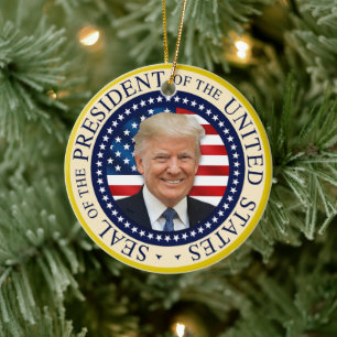Seal of the 47th President Trump won 2024 Ceramic Ornament