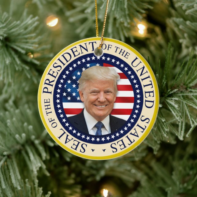 Seal of the 47th President Trump won 2024 Ceramic Ornament (Tree)