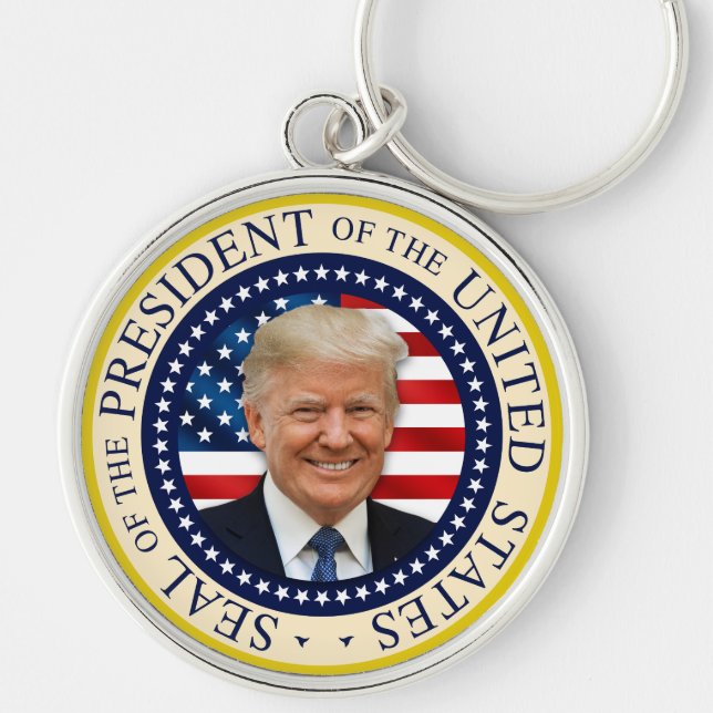 Seal of the 47th President Trump won 2024 Key Ring (Front)
