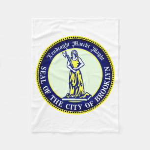 Seal Of The Borough Of Brooklyn New York _1  Fleece Blanket