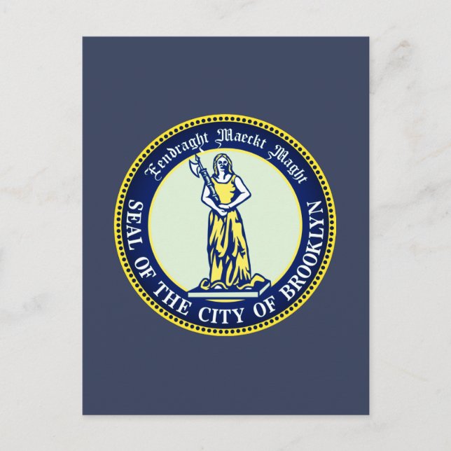 Seal of the Borough of Brooklyn, New York T-Shirt Postcard (Front)