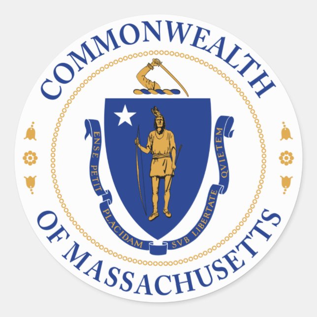 Seal of the Commonwealth of Massachusetts Sticker (Front)