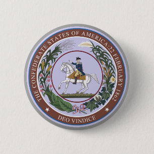 Seal of the Confederacy 6 Cm Round Badge