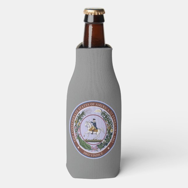 Seal of the Confederacy Bottle Cooler (Bottle Front)