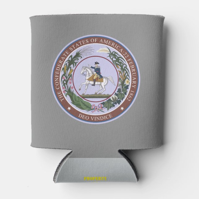 Seal of the Confederacy Can Cooler (Front)