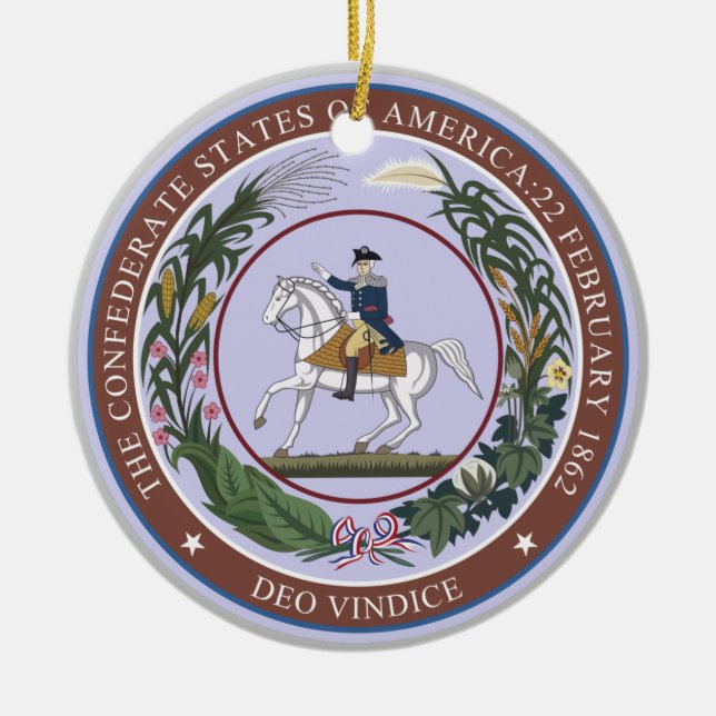 Seal of the Confederacy Ceramic Ornament (Front)