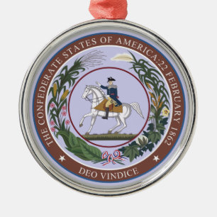 Seal of the Confederacy Metal Tree Decoration