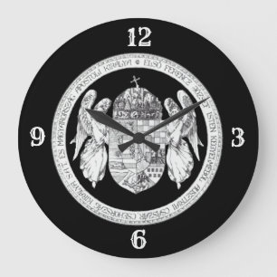Seal of the Hungarian Kingdom Round Clock