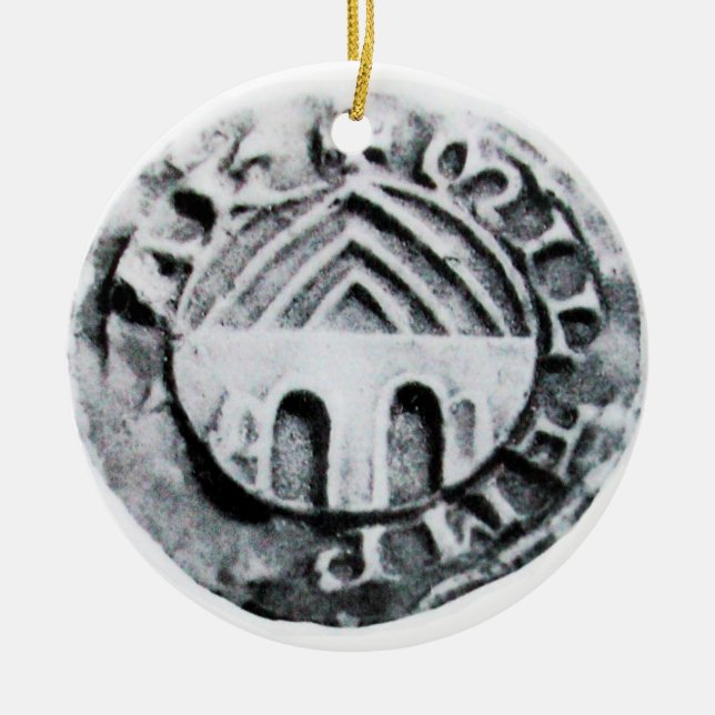 SEAL OF THE KNIGHTS TEMPLAR CERAMIC ORNAMENT (Front)