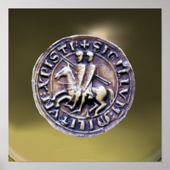 SEAL OF THE KNIGHTS TEMPLAR gem grey Poster (Front)