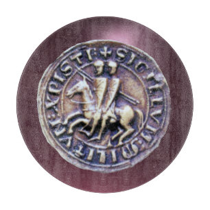 SEAL OF THE KNIGHTS TEMPLAR gem purple Cutting Board