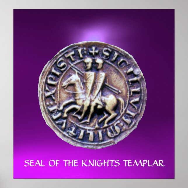 SEAL OF THE KNIGHTS TEMPLAR gem purple Poster (Front)