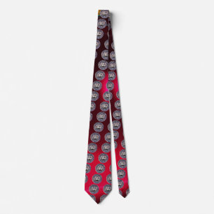 SEAL OF THE KNIGHTS TEMPLAR gem red burgundy Tie
